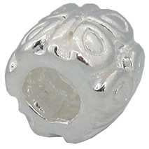 Patterned Cylinder Slider Bead