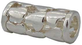 Heart Cylinder Slider Bead