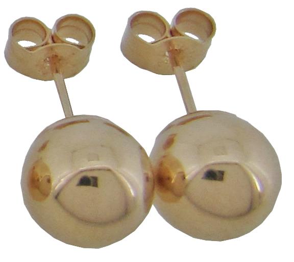 9ct Yellow (8mm) Studs