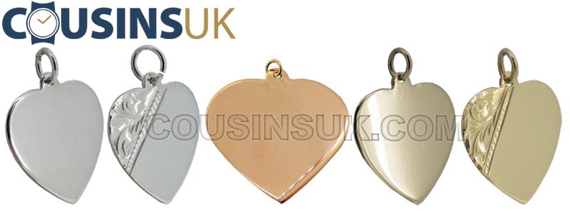 Heart Disc Pendants