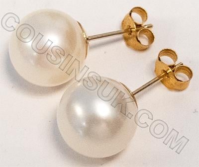 Ø10mm Cultured Pearl Studs