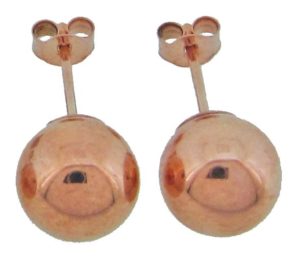 9ct Rose (8mm) Studs