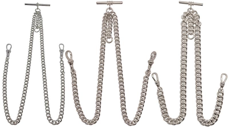Silver Double Curb Watch Alberts