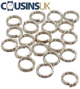 Silver, Ø6mm (Ø0.70mm) Split Rings