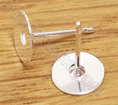 Silver, Ø7mm Flat Disc & Post