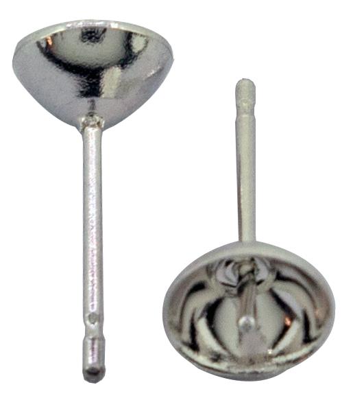Silver, Ø6mm Cup & Post