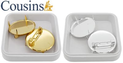 Base Metal (Plated) Brooch Backs
