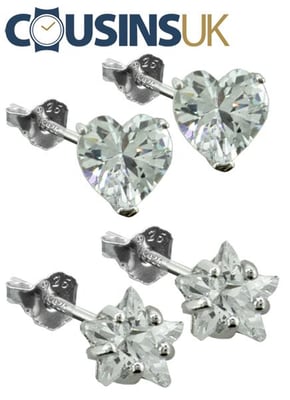 Stud (C.Z Shaped) Earrings