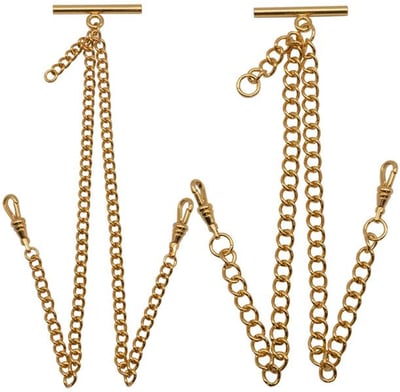 Gold Plated Double Curb Watch Alberts