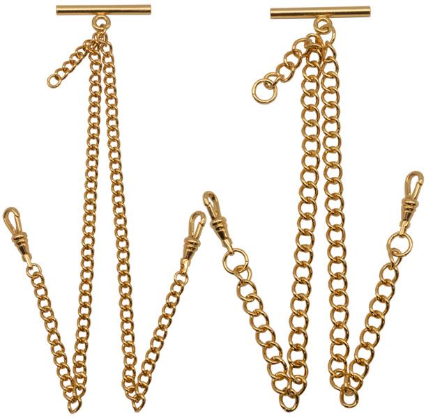 Gold Plated Double Curb Watch Alberts