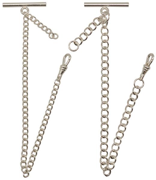 Silver Plated Single Curb Watch Alberts