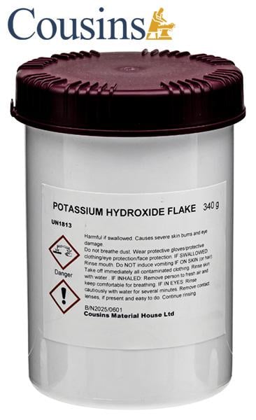 Potassium Hydroxide Flakes 340g