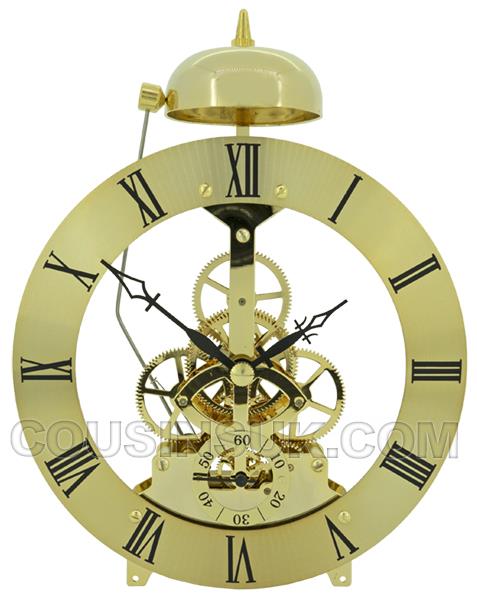 Gold, Ø135mm Skeleton Movement with Bell