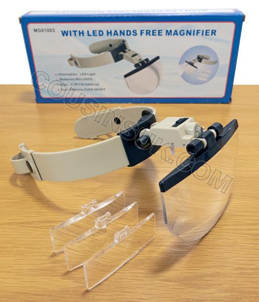 Multiple Lens Optivisor with LED light