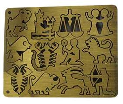 Zodiac Star Signs, Brass