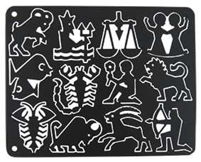 Zodiac Star Signs, Black