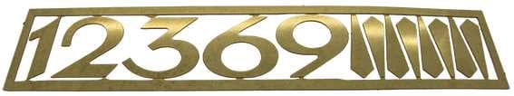Style 1 (16mm High) Numerals