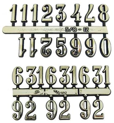 Plastic (Brass Colour), Arabic Numbers