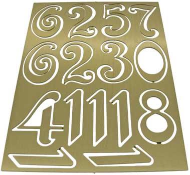 Metal (Brass) Brass Colour, Arabic Numbers