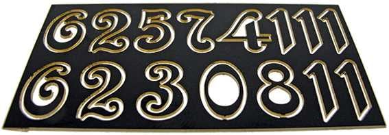 10mm High Numerals