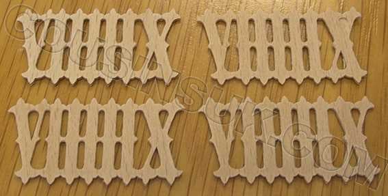 Numerals for Dials (Wooden)