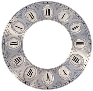 Roman Ø242mm (9½") Flat, Silver, Ø235mm (9¼") Fancy