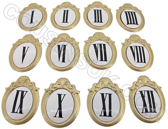 Cartouche (Plastic Brass Colour & Enamel Style) Roman