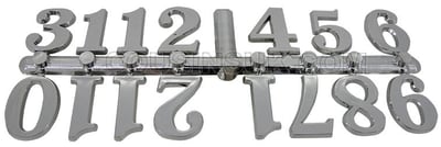 Plastic (Silver), Arabic Numbers