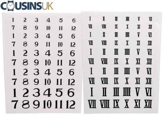 Dry Transfer Numeral  Set