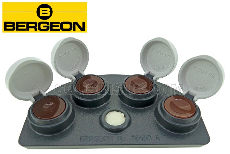 4 Pot Oil Stand, Bergeon 30180A, Die Cast, Agate Reservoirs