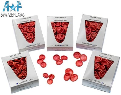 Finger Cots - Latex, A*F Swiss