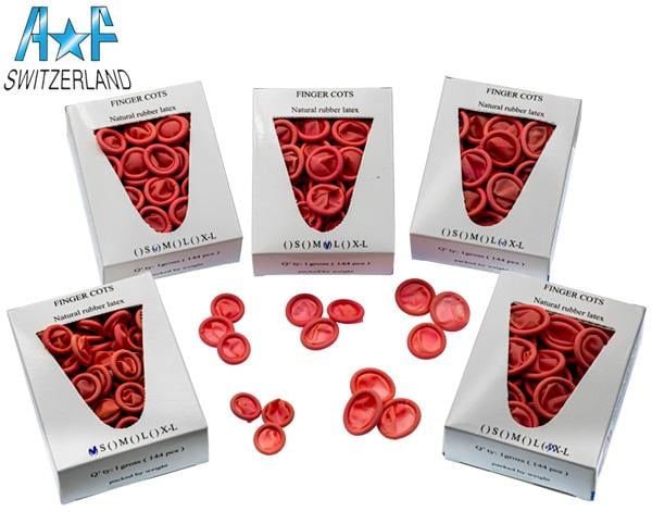 Finger Cots - Latex, A*F Swiss