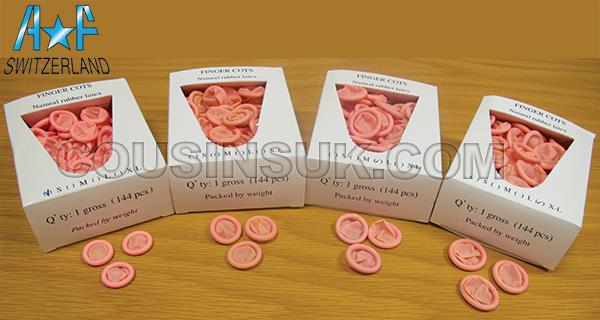 Finger Cots - Latex, A*F Swiss