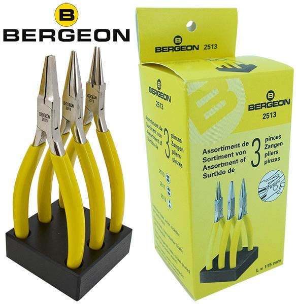 Bergeon (Set of 3, 115mm), Pliers (Smooth)