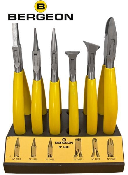 Bergeon (Set of 6, 130mm), Pliers (Serrated) & Cutters