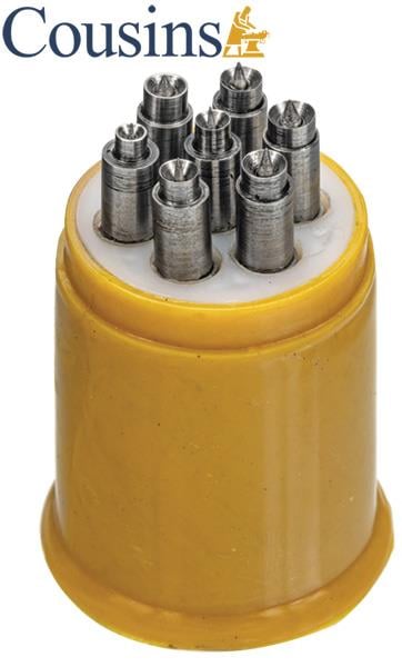 Hole Closing Punches, Set of 7