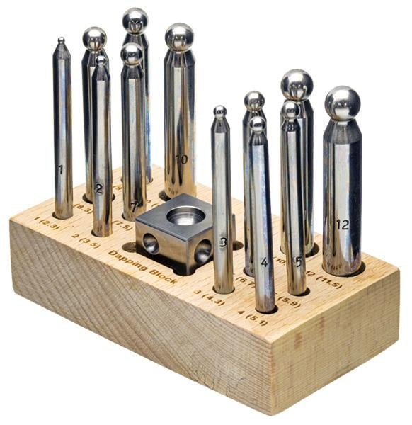 Set of 12, Ø2.30 to Ø13.00mm Punches