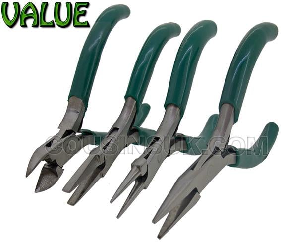Value (Set of 4, 115mm), Pliers (Smooth) & Cutters
