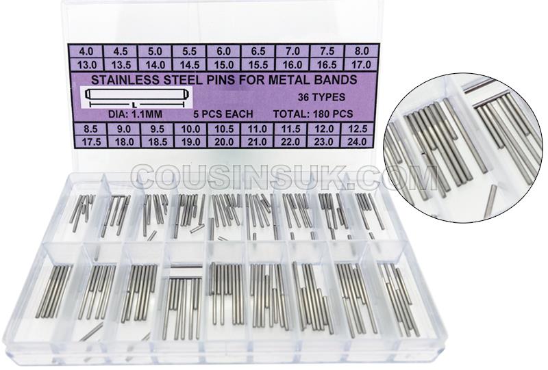 Solid Pins (Ø1.10mm) Set, 4 to 24mm