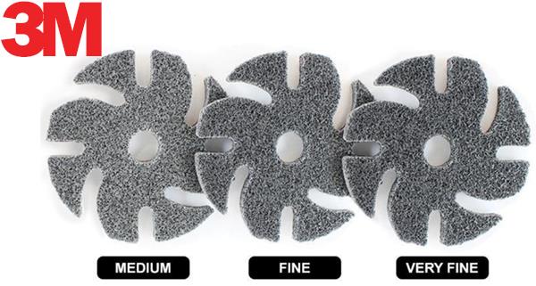 Scotchbrite Kit, 3 Pieces, Ø75mm