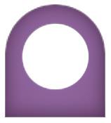 Purple (Flat Top) 25 x 25mm