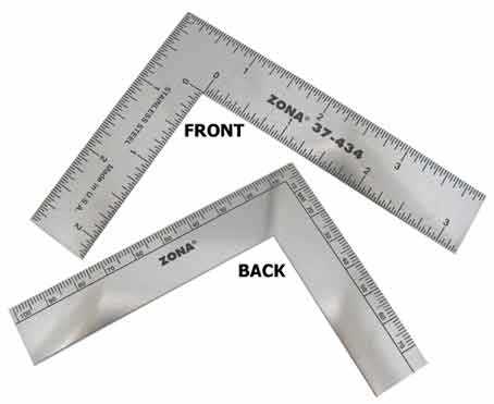 L-Shaped Ruler 75mm x 100mm (3" x 4")