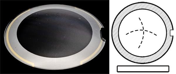 Ø23.00mm (H3.60mm x T0.80mm) Rado Coupole, Silver/Gold