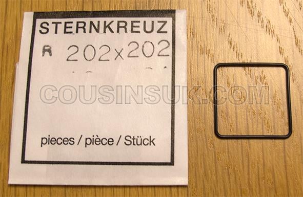 Square (O-Ring), 20.20 x 20.20 x 0.80mm Gasket