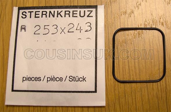 Square, Rounded Corners (O-Ring), 25.30 x 24.30 x 0.80mm Gasket