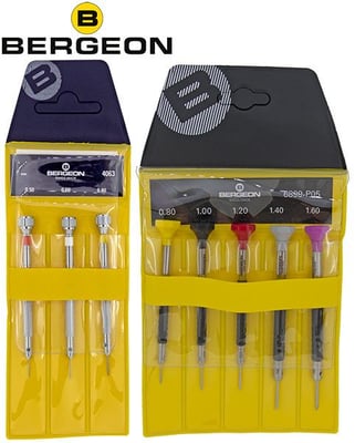 Bergeon Screwdriver Sets, Plastic Wallets