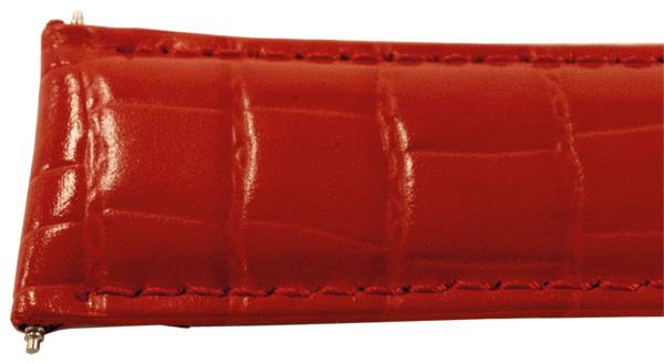 Red 22mm (20mm) Croc Grain