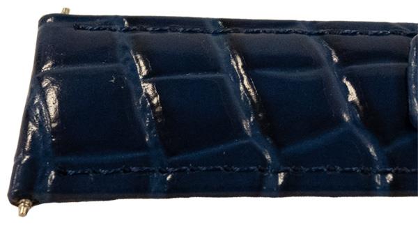 Blue 22mm (20mm) Croc Grain