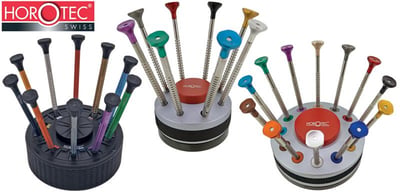 Horotec Screwdriver Sets, Rotating Stands