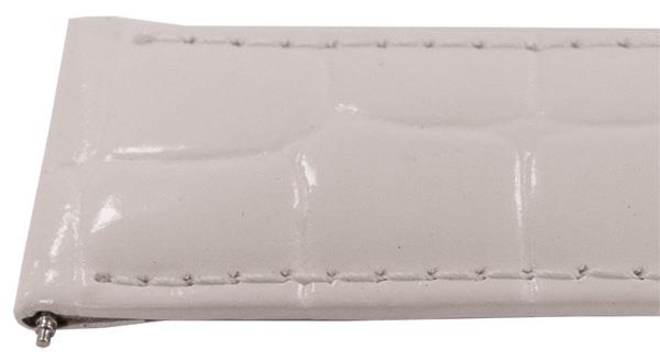 White 22mm (20mm) Croc Grain